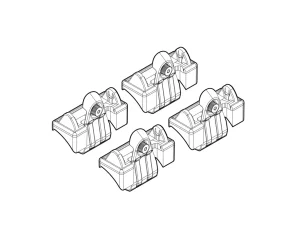 Kit de montaj pentru bare Alumia, Quadra, Silenzio C010 - Audi A3 05/03>08/12
