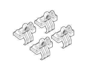 Kit de montaj pentru bare Alumia, Quadra, Silenzio C014 - Honda HR-V 01/99>12/06, HR-V 01/99>12/06