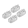 Kit de montaj pentru bare Alumia, Quadra, Silenzio C018 - Mercedes Classe E 03/02>02/09