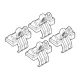 Kit de montaj pentru bare Alumia, Quadra, Silenzio C025 - Bmw Serie 5 (E60) 07/03>12/09