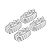 Rögzítőkészlet Alumia, Quadra, Silenzio C027 - Kia Cee'd 02/07>04/12, Mazda 3 01/04>10/10, Mazda 3 01/04>03/09, Mazda 6 10/03>03/08