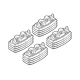 Kit de montaj pentru bare Alumia, Quadra, Silenzio C027 - Kia Cee'd 02/07>04/12, Mazda 3 01/04>10/10, Mazda 3 01/04>03/09, Mazda 6 10/03>03/08