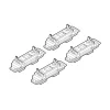 Kit de montaj pentru bare Alumia, Quadra, Silenzio C036 - Chrysler Pt Cruiser, Citroen C8, Evasion, Fiat Ulysse, Ford Focus Wagon, Galaxy, Carnival, Lancia Phedra, Zeta, Nissan X-Trail, Peugeot 806, 807, Porsche Cayenne, Volkswagen Touareg