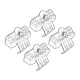 Kit de montaj pentru bare Alumia, Quadra, Silenzio C122 - Audi A4 11/07>10/15