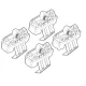 Kit de montaj pentru bare Alumia, Quadra, Silenzio C127 - Volkswagen Polo 09/09>09/17