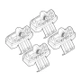 Kit de montaj pentru bare Alumia, Quadra, Silenzio C131 - Nissan Juke 10/10>11/19