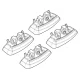 Kit de montaj pentru bare Alumia, Quadra, Silenzio C136 - Opel Meriva 05/10>05/17