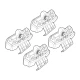 Kit de montaj pentru bare Alumia, Quadra, Silenzio C139 - Toyota Yaris 10/11>08/20, 09/14>02/17, 03/17>08/20
