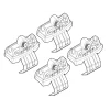 Kit de montaj pentru bare Alumia, Quadra, Silenzio C149 - Land Rover Evoque 5p 04/11>10/13, Evoque 5p 11/13>08/15, Evoque 5p 09/15>12/18
