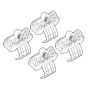 Kit de montaj pentru bare Alumia, Quadra, Silenzio C149 - Land Rover Evoque 5p 04/11>10/13, Evoque 5p 11/13>08/15, Evoque 5p 09/15>12/18