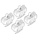 Kit de montaj pentru bare Alumia, Quadra, Silenzio C150 - Peugeot 308 5p 10/13>08/17, 308 5p 09/17>07/21, 308 sw 05/14>08/17, 308 sw 09/17>08/21