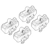 Kit de montaj pentru bare Alumia, Quadra, Silenzio C151 - Peugeot 206 3p 09/98>02/09, 206 5p 09/98>02/09, 206 Plus 3p 03/09>01/13, 206 Plus 5p 03/09>01/13