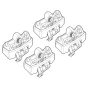 Kit de montaj pentru bare Alumia, Quadra, Silenzio C151 - Peugeot 206 3p 09/98>02/09, 206 5p 09/98>02/09, 206 Plus 3p 03/09>01/13, 206 Plus 5p 03/09>01/13