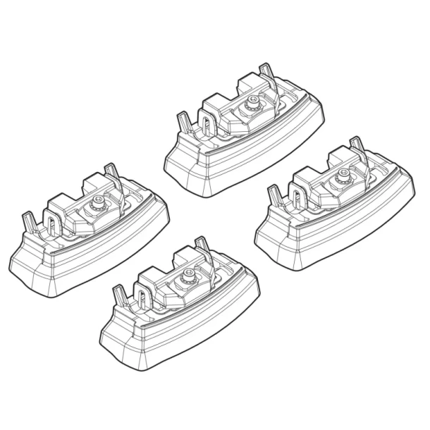 Kit de montaj pentru bare Alumia, Quadra, Silenzio C155 - Citroen C4 Aircross 04/12>12/17, Mitsubishi ASX 07/10>12/12, 01/13>10/16, 11/16>07/19, 08/19>12/21, Peugeot 4008 04/12>12/16