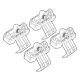 Kit de montaj pentru bare Alumia, Quadra, Silenzio C172 - Renault Twingo 09/14>06/19, Twingo 07/19>11/24, wingo Open Air 09/14>06/19