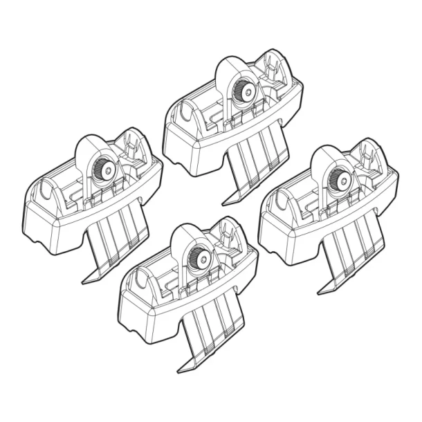 Kit de montaj pentru bare Alumia, Quadra, Silenzio C182 - Skoda Rapid Spaceback 11/13>04/17, Rapid Spaceback 05/17>04/19, Superb 4p 07/15>08/19, Superb 4p 09/19>12/23