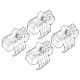 Kit de montaj pentru bare Alumia, Quadra, Silenzio C183 - Audi A4 4p 11/15>07/19, A4 4p 08/19>09/24