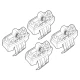 Kit de montaj pentru bare Alumia, Quadra, Silenzio C194 - Audi A6 4p 04/11>10/14, A6 4p 11/14>03/16, A6 4p 04/16>06/18