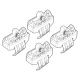 Kit de montaj pentru bare Alumia, Quadra, Silenzio C195 - Mazda 6 4p 01/13>01/15, 6 4p 02/15>10/18, 6 4p 11/18>12/22