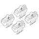 Kit de montaj pentru bare Alumia, Quadra, Silenzio C197 - Ford Edge 07/16>08/18, Edge 09/18>03/21