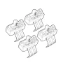 Kit de montaj pentru bare Alumia, Quadra, Silenzio C252 - Abarth 600e 5p 01/25>, Alfa Romeo Junior 5p 06/24>, Fiat 600 5p 09/23>, Jeep Avenger 12/22>