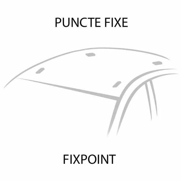 Silenzio CX, set complet de bare portbagaj din aluminiu - 99 cm + 99 cm - Origine RF - C155 - Mitsubishi ASX 2010-2021 - Puncte fixe