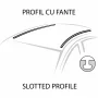 Silenzio CX, set complet de bare portbagaj din aluminiu - 99 cm + 99 cm - Origine RF - C036 - Ford Focus Wagon 2005-2011 - Profil cu fante