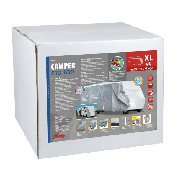 Prelata autorulota completa impermeabila si respirabila cu protectie UV Pro-Tekt, CM-XL - 700x238x270 cm