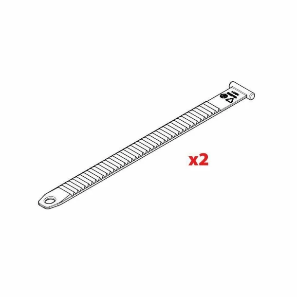Set of 2 wheel securing straps for bike carriers