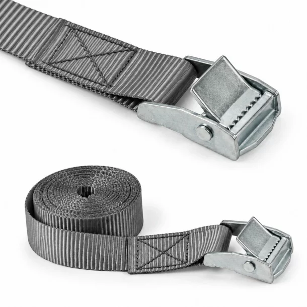 Chinga de ancorare cu clema de fixare, 1buc - 2.5x300cm - Gri