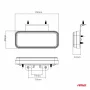 Lampa gabarit LED dreptunghiulara, 124x49mm, 10/30V - Galben