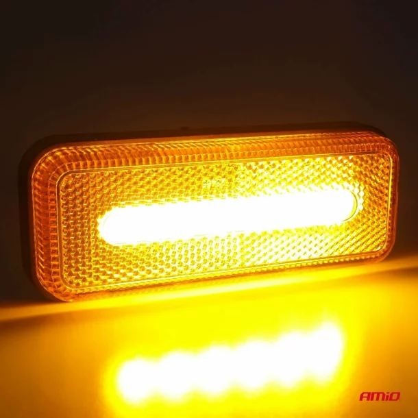 Lampa gabarit LED dreptunghiulara, 124x49mm, 10/30V - Galben