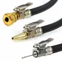 Set pneumatic pentru umflat anvelope si suflat aer, cu manometru si furtun spiralat 5 m, Amio - 6 piese