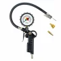 Set pneumatic pentru umflat anvelope si suflat aer, cu manometru si furtun spiralat 5 m, Amio - 6 piese