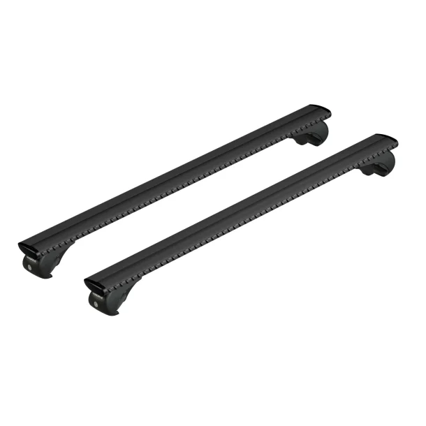 Silenzio Black Rail, Complete set of aluminum roof bars - M - Evos RA - Nissan Navara 4p 2005-2014 - Standard railing