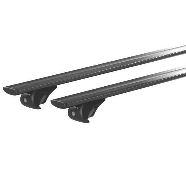 Silenzio Black Rail, Complete set of aluminum roof bars - M - Evos RA - Volkswagen Tiguan 2007-present - Standard railing