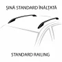 Silenzio Black Rail, set complet de bare portbagaj din aluminiu - XL - Evos RA - Chevrolet Tahoe 2000-2006 - Sina standard inaltata