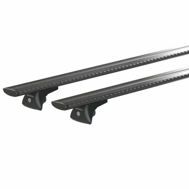 Silenzio Black In-Rail, set complet de bare portbagaj din aluminiu - M - Evos IA - Audi A4 Avant 2008-2015 - Sina incastrata la nivel - Si cu trapa