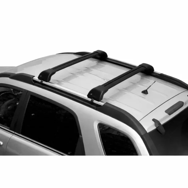 Silenzio CX Black, set complet de bare portbagaj din aluminiu - 104 cm + 94 cm - Origine RL - C400 - Kia EV9 2023-prezent - Sina standard inaltata
