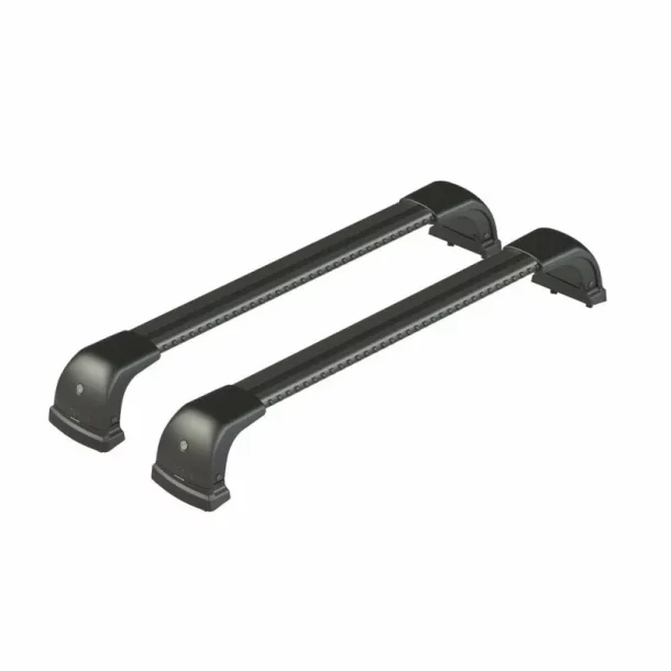 Silenzio CX Black, Complete Aluminum Roof Bar Set - 94 cm + 89 cm - Origine RF - C056 - Fiat Grande Punto 3 doors 2005-2012 - Standard roof - No panoramic roof