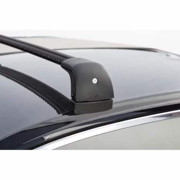 Silenzio CX Black, set complet de bare portbagaj din aluminiu - 94 cm + 89 cm - Origine RF - C056 - Fiat Punto 5 usi 2012-2019 - Acoperis standard - Fara plafon panoramic