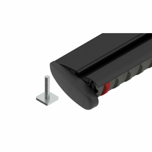 Silenzio CX Black, Complete Aluminum Roof Bar Set - 94 cm + 89 cm - Origine RF - C170 - Opel Corsa D 3 doors 2006-2014 - Fixed Points Roof