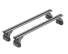 Silenzio, Complete Aluminum Roof Bar Set - M - Evos ST - C018 - Mercedes E-Class 4d 2002-2009 - Fixed Points Roof