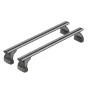 Silenzio, Complete Aluminum Roof Bar Set - M - Evos ST - C053 - Fiat Croma 2005-2011 - Fixed points roof - Compatible with sunroof