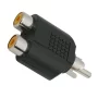 Adaptoare-Y RCA2 x soclu RCA-fisa RCA