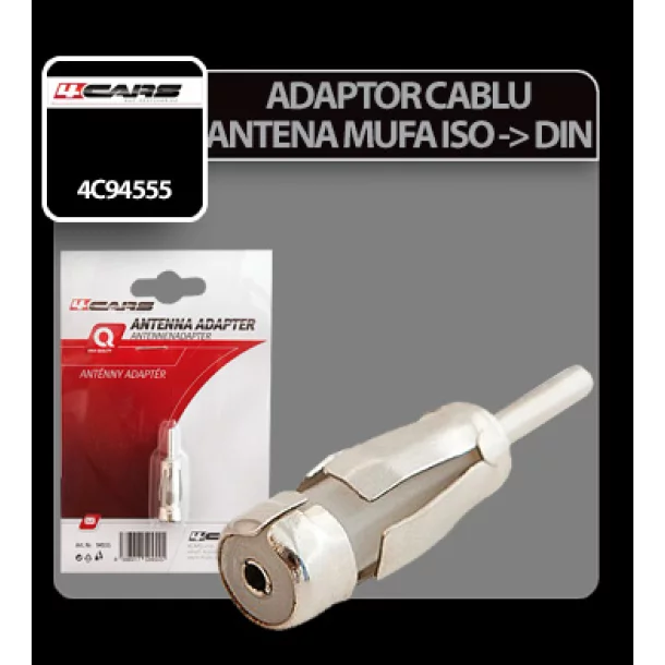 4Cars antenna adapter ISO aljzatból DIN-ra