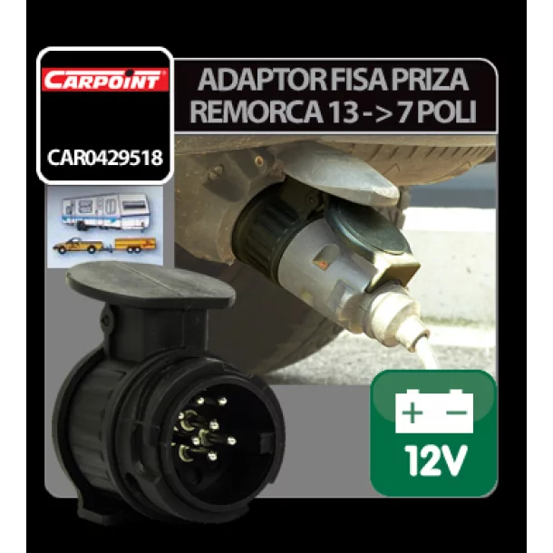 Carpoint rövid utánfutó adapter 13-rol 7 pólusra