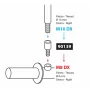 Motorkerékpár visszapillantó tükör adapter - Menet jobb-os M10mm-ről - jobb-os M8mm-re