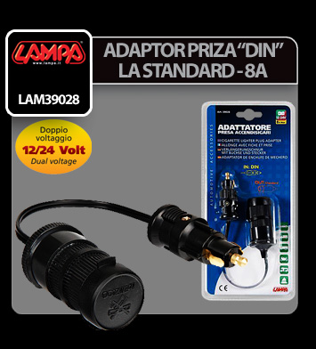 Adaptor priza bricheta DIN la Standard- 12/24V 8A thumb