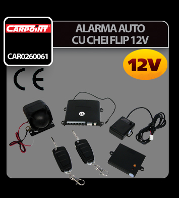 12V Car alarm with flip keys thumb